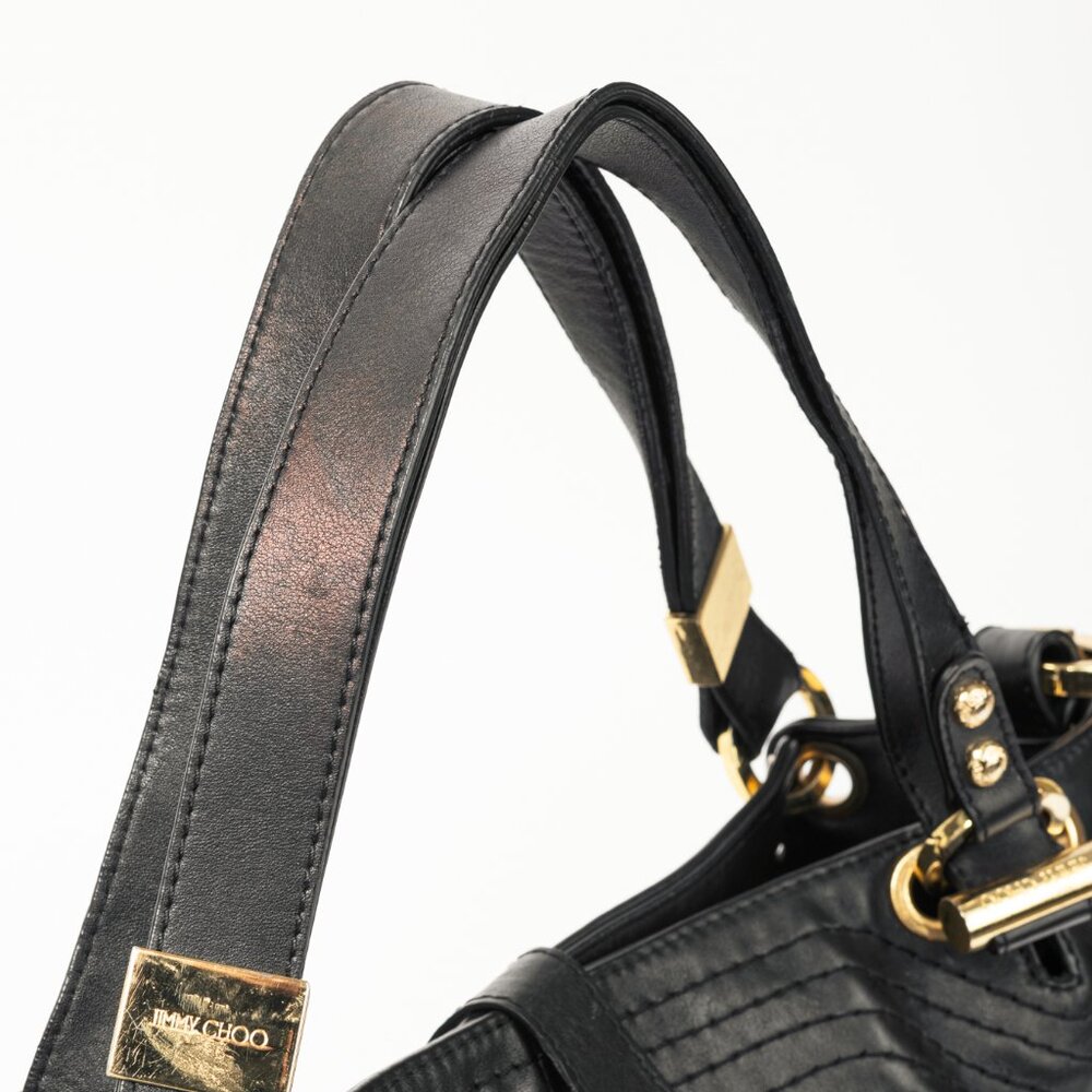 Jimmy Choo Alex Black Leather Hobo - Picture 6 of 15